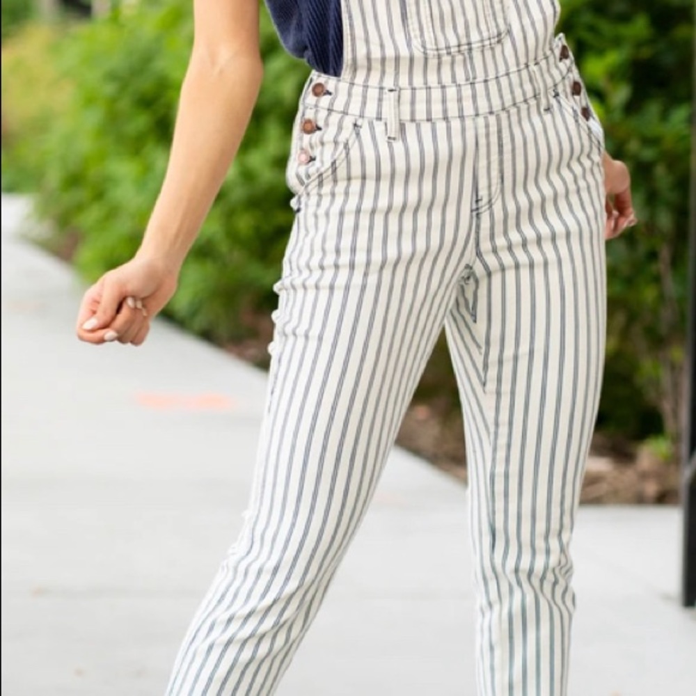 Judy Blue Striped Overalls